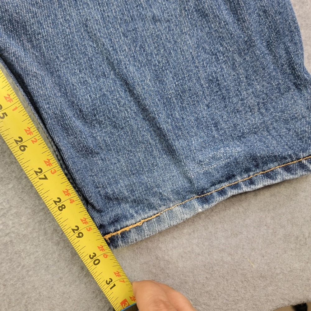 Levis 505 Jeans Mens 38x32 Blue Regular Fit Straight Leg Medium Wash Denim Pants - Picture 11 of 15